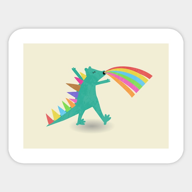 Rainbow dinosaur Sticker by WordFandom